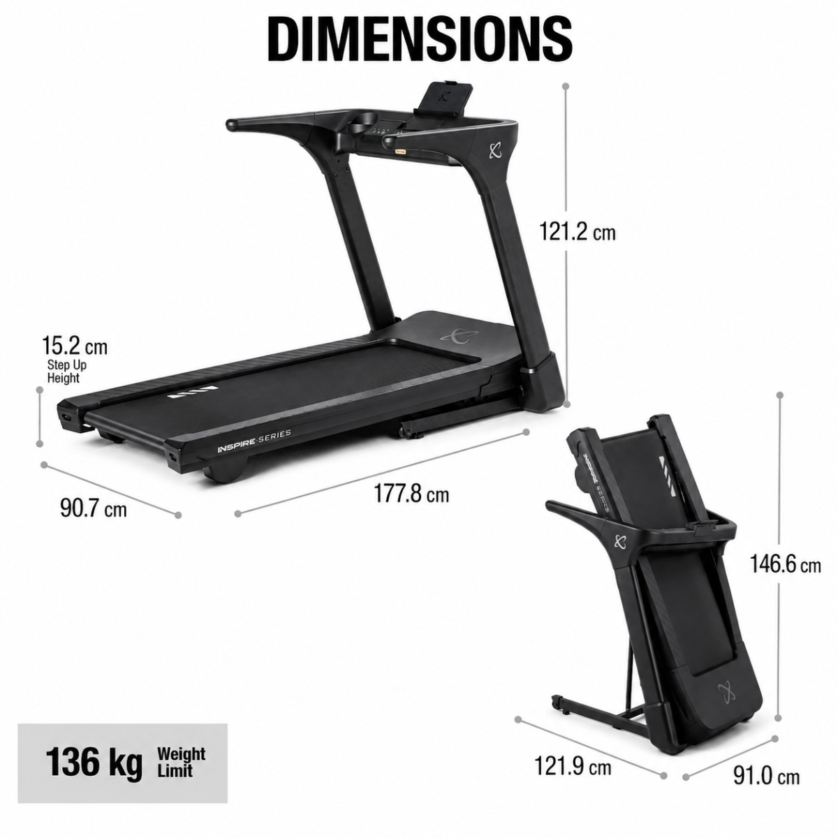 INSPIRE SERIES T4 FOLDING TREADMILL