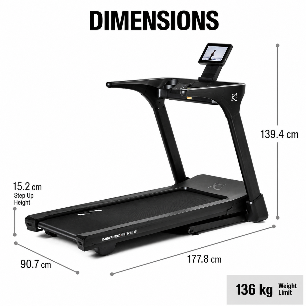 INSPIRE SERIES T4S FOLDING TREADMILL