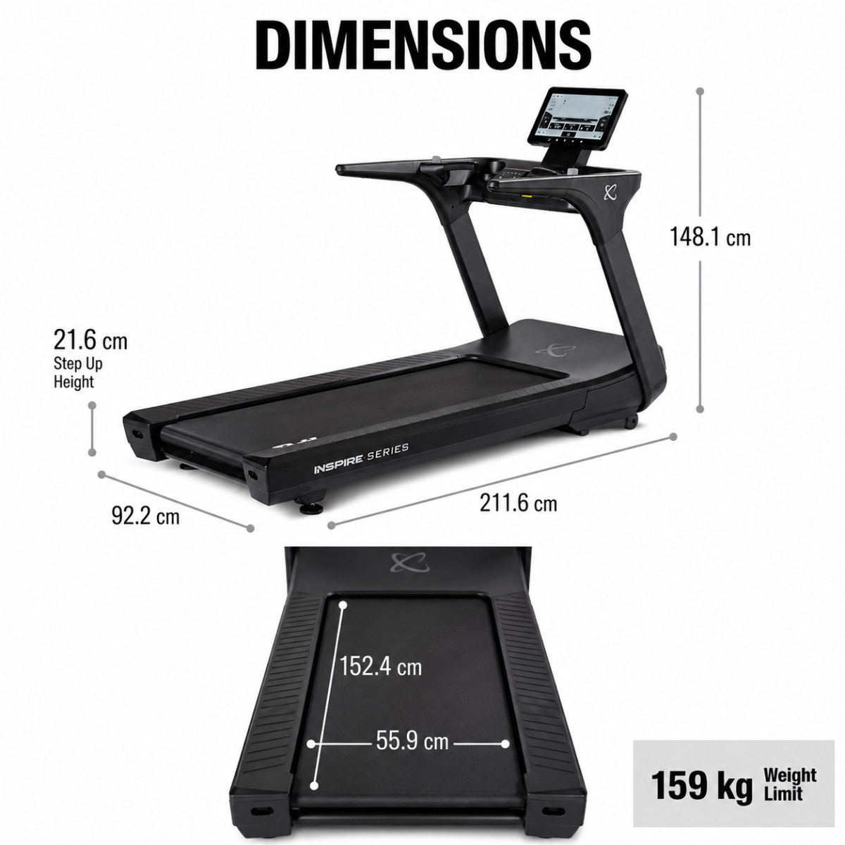 Inspire Series T7S treadmill