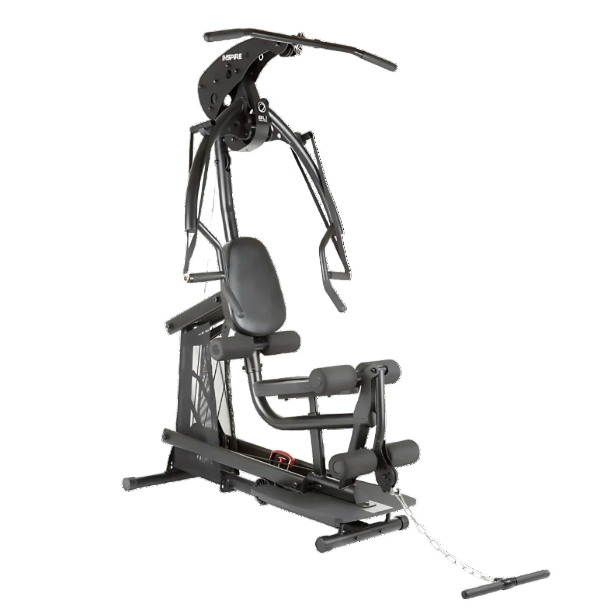 Compact multi-gym exercise machine designed for upper and lower body workouts, using body weight for resistance.