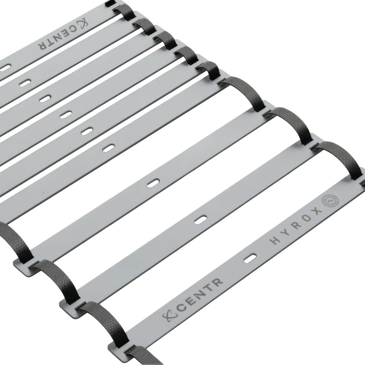 Folded Centr x HYROX agility ladder with twelve rungs