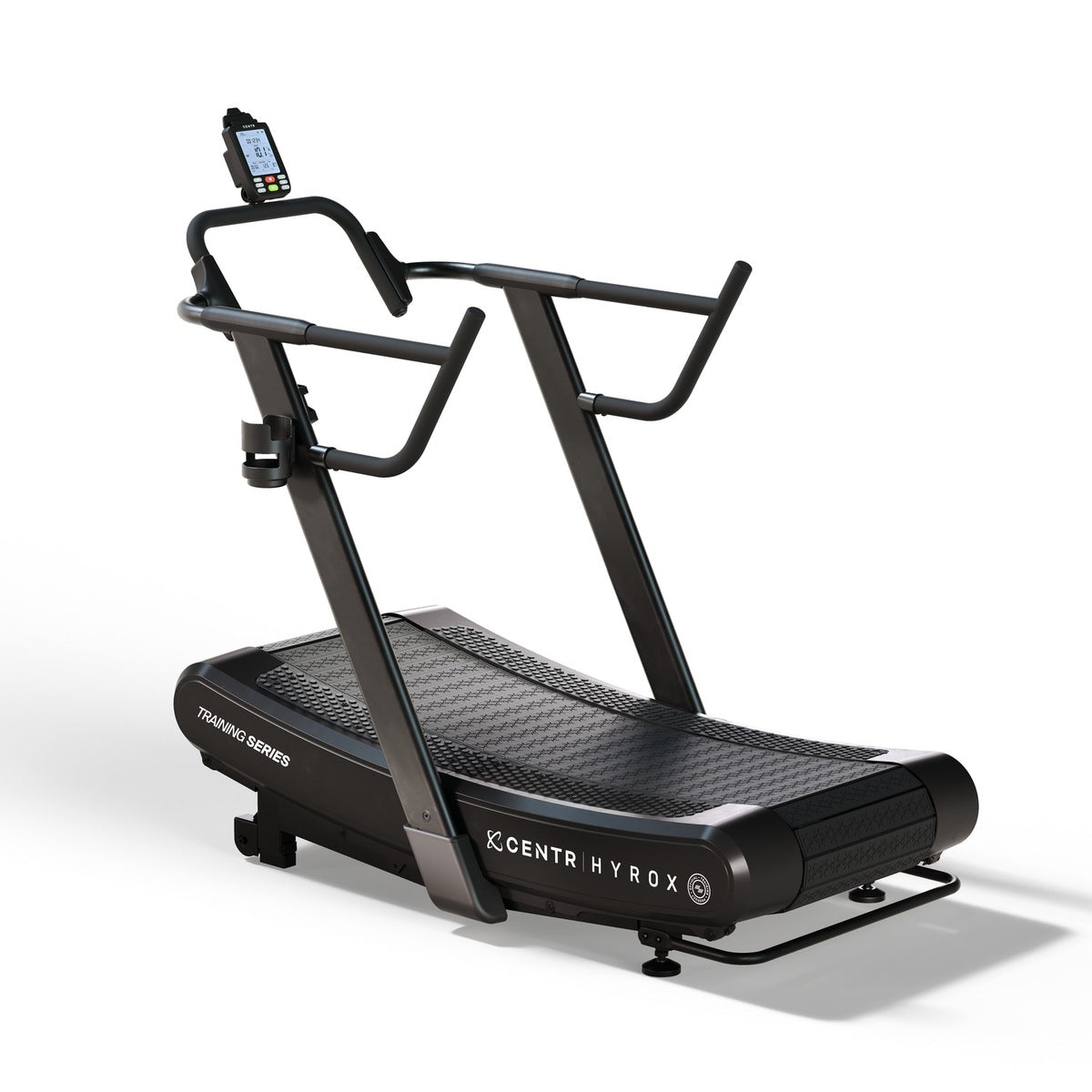 Centr x HYROX Training Series non-motorized treadmill, three-quarter view