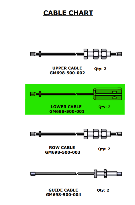 Inspire SCS Lower Cable - Centrcentrllc