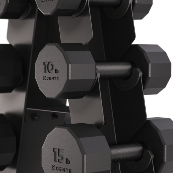 Dumbbell Toren met 12-delige Dumbbell Set 4 - 14 kg | 92 kg met A-Frame Rek