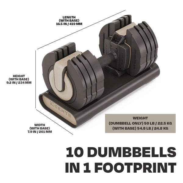 Centr Smart Stack 50 Verstelbare Halter (Paar - 5-50lb Halters)