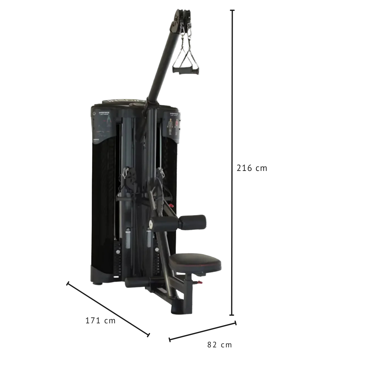 Inspire Commercial Lat & Row Cable Dual Selectorized Machine
