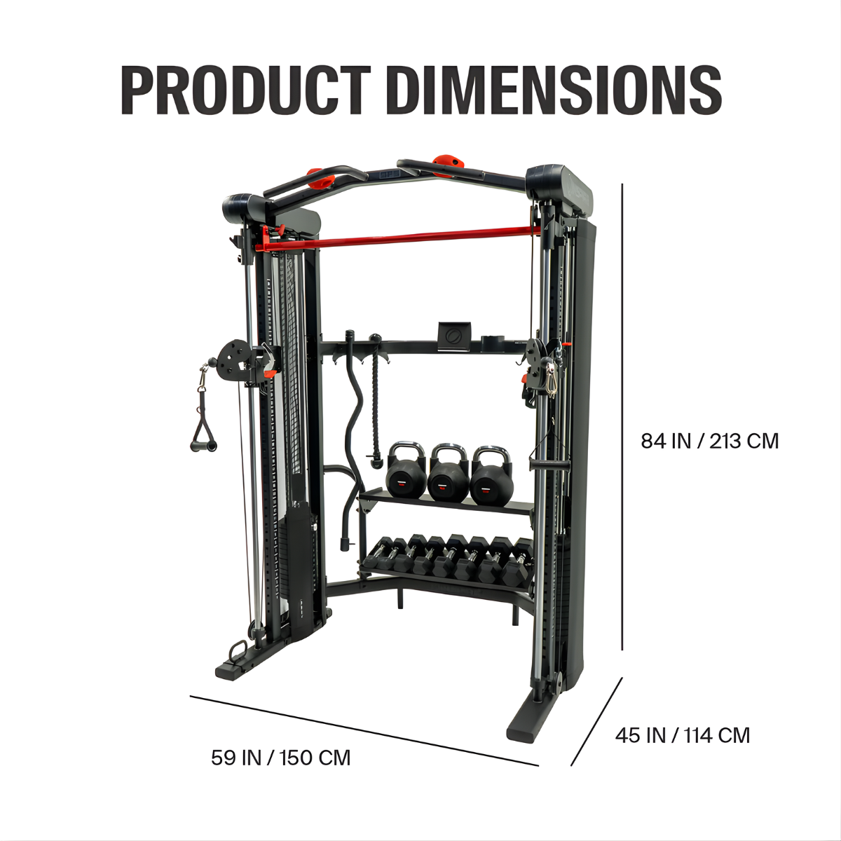 SF5 SMITH FUNCTIONAL TRAINER WITH STORAGE RACK