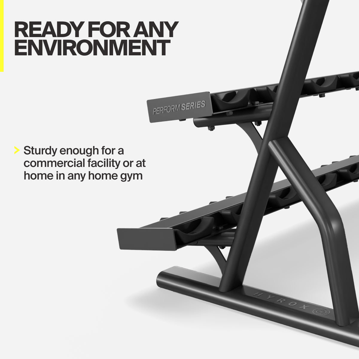 Centr x HYROX 15-pair dumbbell rack for gym or home use