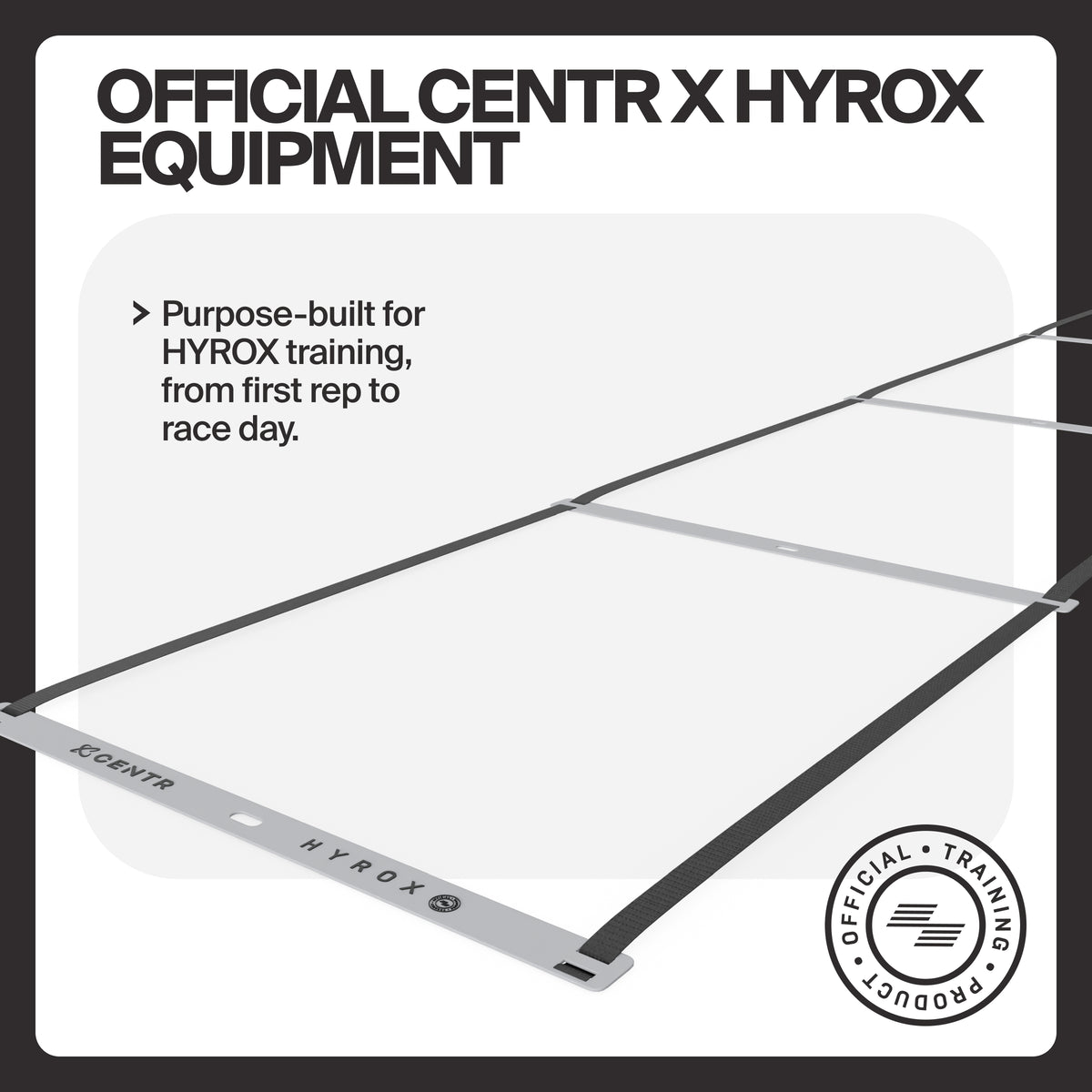 Centr x HYROX agility ladder product infographic