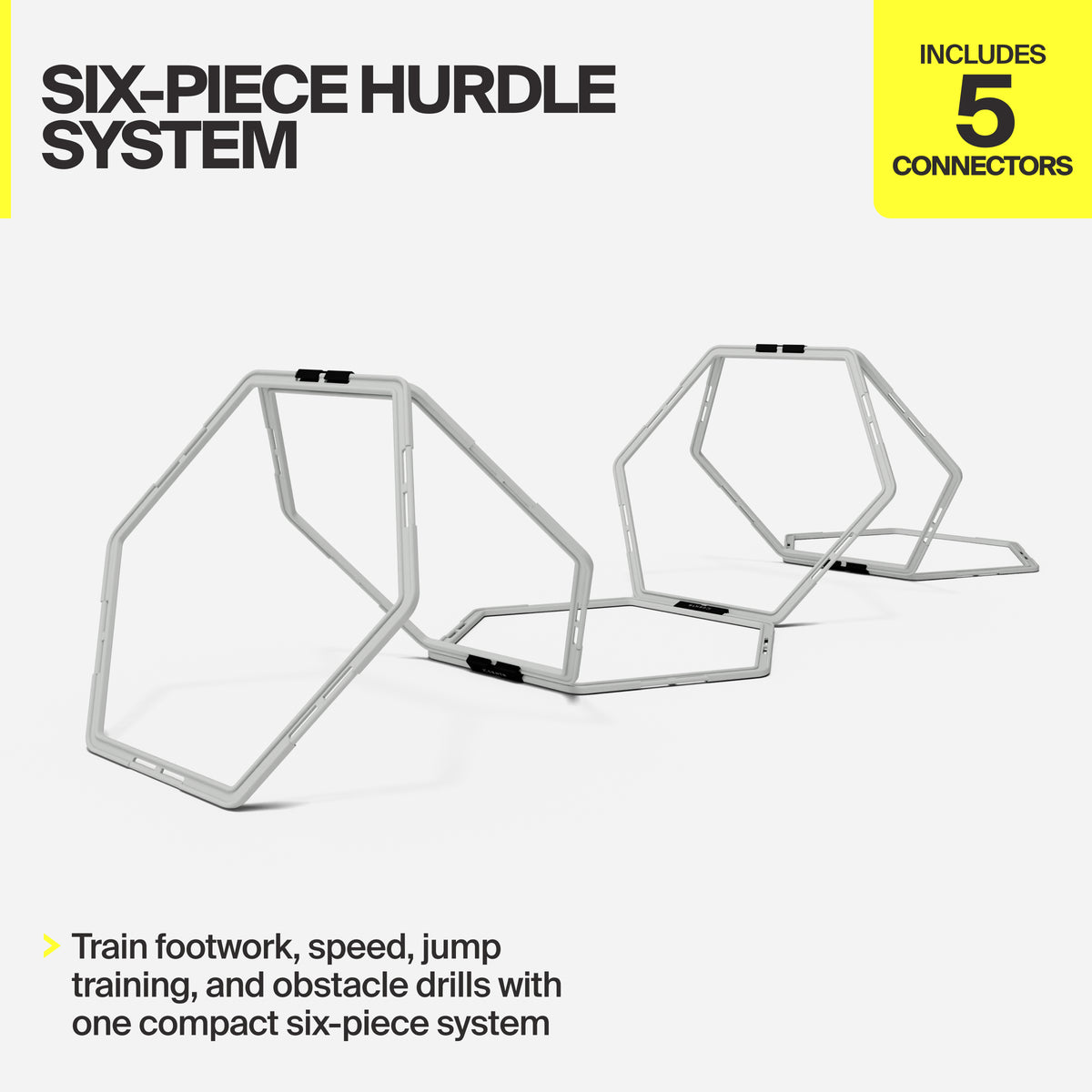 Infographic showing six hurdles and five connectors