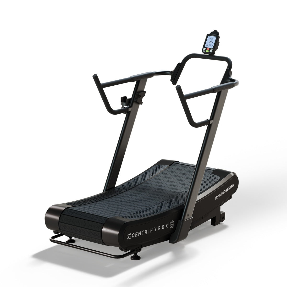 Centr x HYROX Training Series manual treadmill, front three-quarter view